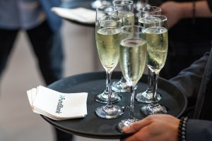 Champagne served at the first FundBank Spotlight event in New York.