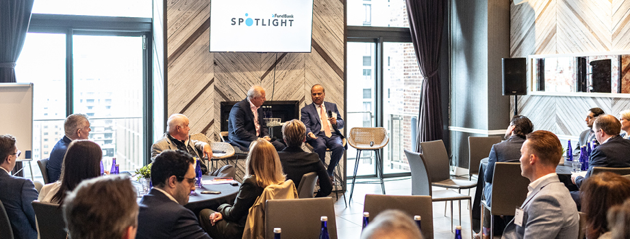 Guests gathered at the FundBank Spotlight event in New York.